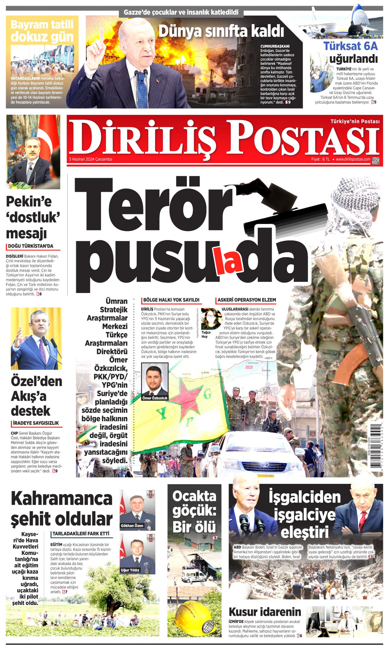 DİRİLİŞ POSTASI 5 Haziran 2024 Gazete Manşeti Büyük