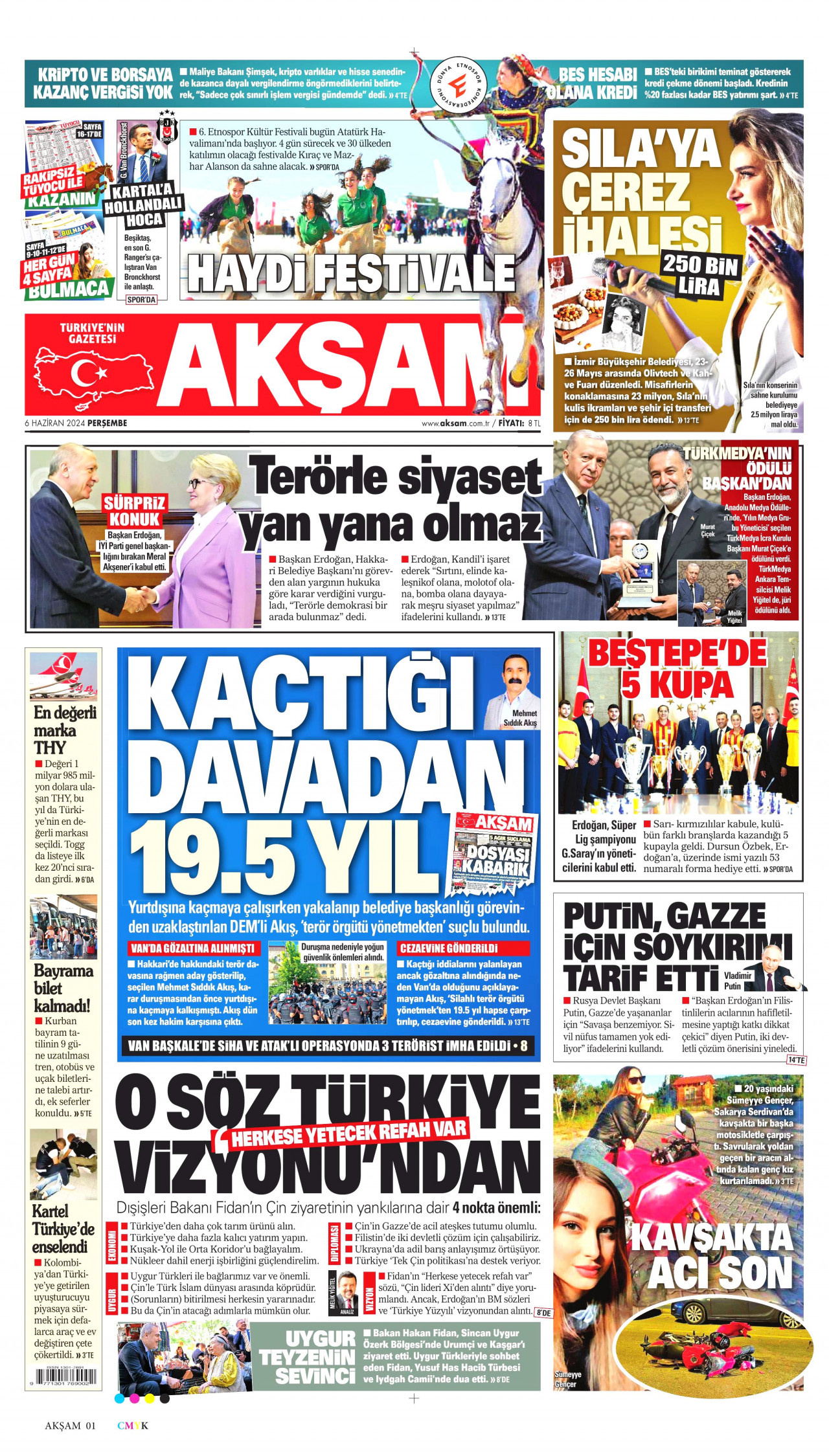 AKŞAM 6 Haziran 2024 Gazete Manşeti Büyük