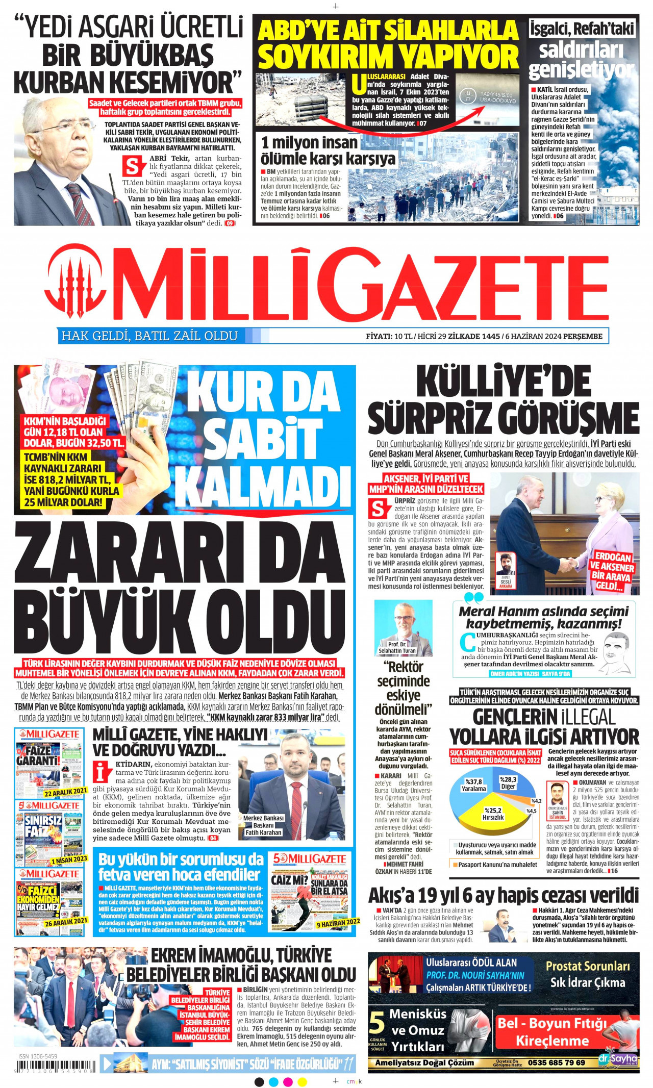 MİLLİ GAZETE 6 Haziran 2024 Gazete Manşeti Büyük