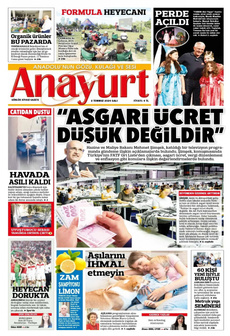 ANAYURT 2 Temmuz 2024 Gazete Manşeti Küçük