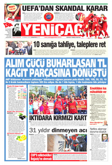 YENİÇAĞ 6 Temmuz 2024 Gazete Manşeti Küçük