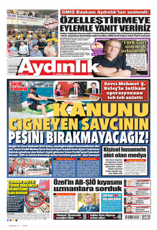 AYDINLIK GAZETESİ 12 Temmuz 2024 Gazete Manşeti Küçük