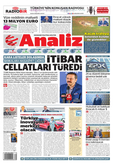 ANALİZ 12 Temmuz 2024 Gazete Manşeti Küçük