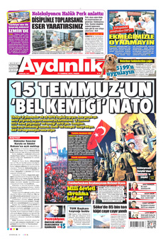 AYDINLIK GAZETESİ 14 Temmuz 2024 Gazete Manşeti Küçük