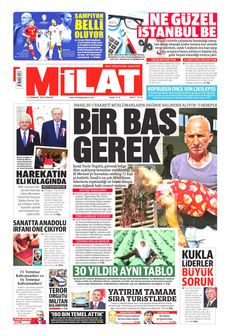 MİLAT 14 Temmuz 2024 Gazete Manşeti Küçük