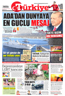 TÜRKİYE GAZETESİ 21 Temmuz 2024 Gazete Manşeti Küçük