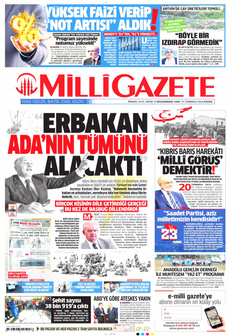 MİLLİ GAZETE 21 Temmuz 2024 Gazete Manşeti Küçük