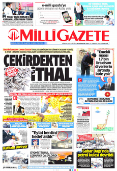 MİLLİ GAZETE 22 Temmuz 2024 Gazete Manşeti Küçük