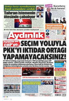 AYDINLIK GAZETESİ 22 Temmuz 2024 Gazete Manşeti Küçük