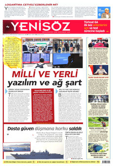 YENİ SÖZ GAZETESİ 22 Temmuz 2024 Gazete Manşeti Küçük