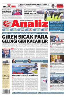 ANALİZ 22 Temmuz 2024 Gazete Manşeti Küçük