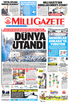 MİLLİ GAZETE 26 Temmuz 2024 Gazete Manşeti Küçük