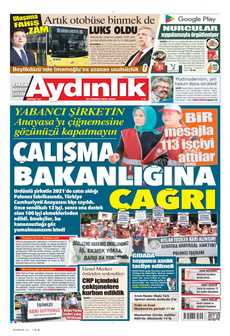 AYDINLIK GAZETESİ 26 Temmuz 2024 Gazete Manşeti Küçük