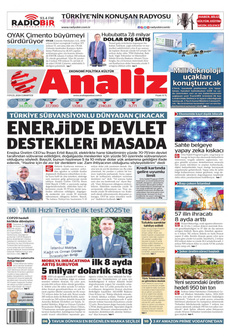 ANALİZ 7 Eylül 2024 Gazete Manşeti Küçük