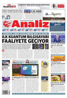 ANALİZ 21 Kasım 2024 Gazete Manşeti Küçük