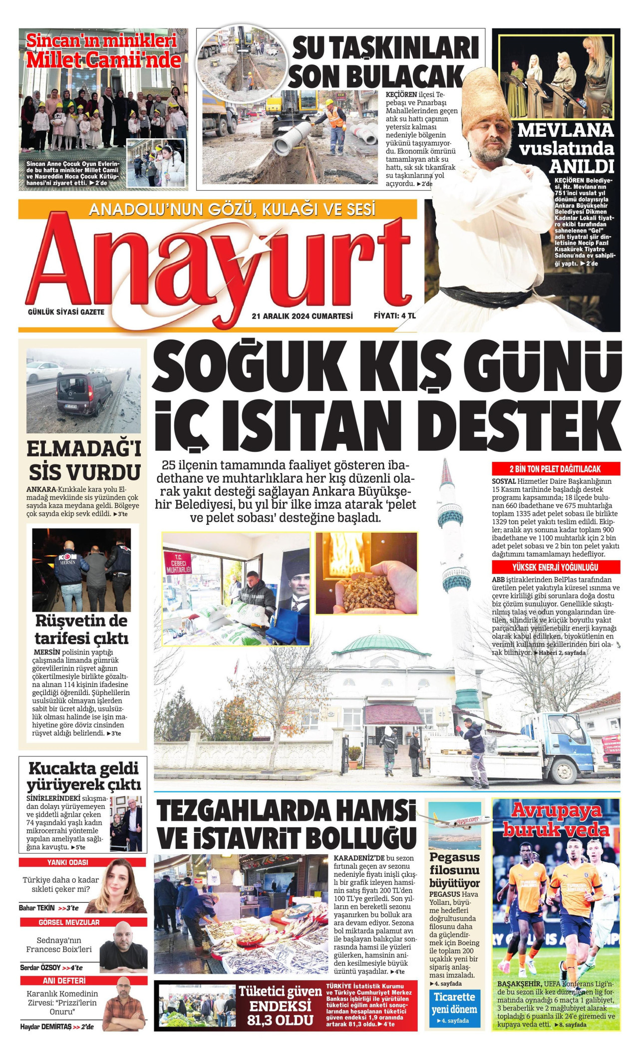 ANAYURT 21 Aralık 2024 Gazete Manşeti Büyük