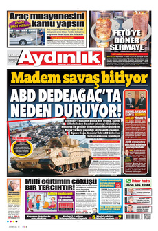 AYDINLIK GAZETESİ 22 Şubat 2025 Gazete Manşeti Küçük