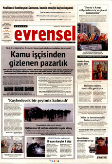 EVRENSEL 22 Şubat 2025 Gazete Manşeti Küçük