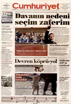 CUMHURİYET 13 Eylül 2025 Gazete Manşeti Küçük