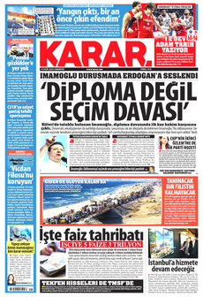 KARAR 13 Eylül 2025 Gazete Manşeti Küçük