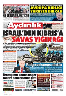 AYDINLIK GAZETESİ 13 Eylül 2025 Gazete Manşeti Küçük