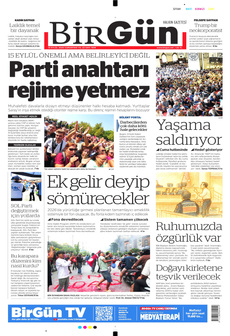 BİRGÜN 13 Eylül 2025 Gazete Manşeti Küçük