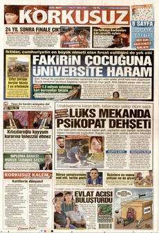 KORKUSUZ 13 Eylül 2025 Gazete Manşeti Küçük