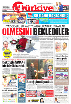 TÜRKİYE GAZETESİ 18 Temmuz 2026 Gazete Manşeti Küçük