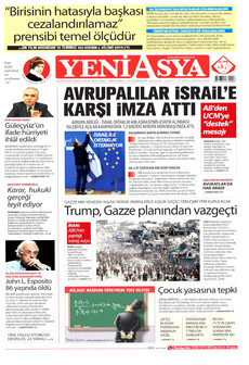 YENİ ASYA 18 Temmuz 2026 Gazete Manşeti Küçük