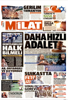 MİLAT 18 Temmuz 2026 Gazete Manşeti Küçük